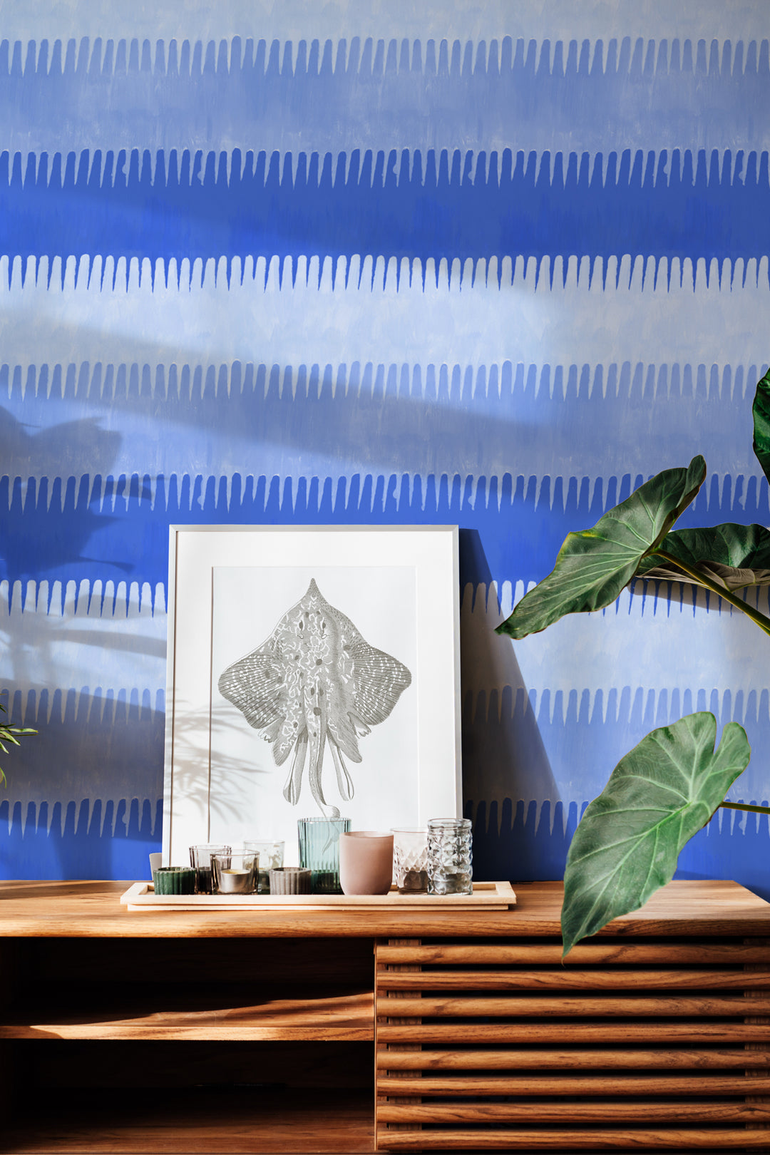 Cabana Stripe - Blues Wallpaper