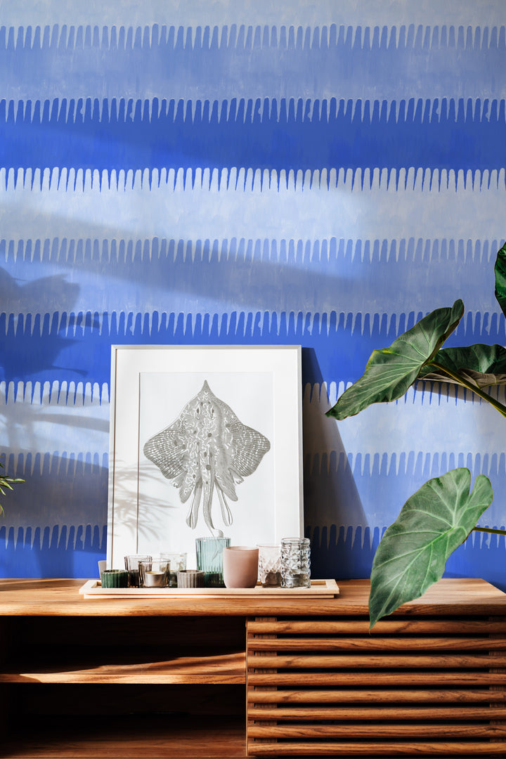 Cabana Stripe - Blues Wallpaper