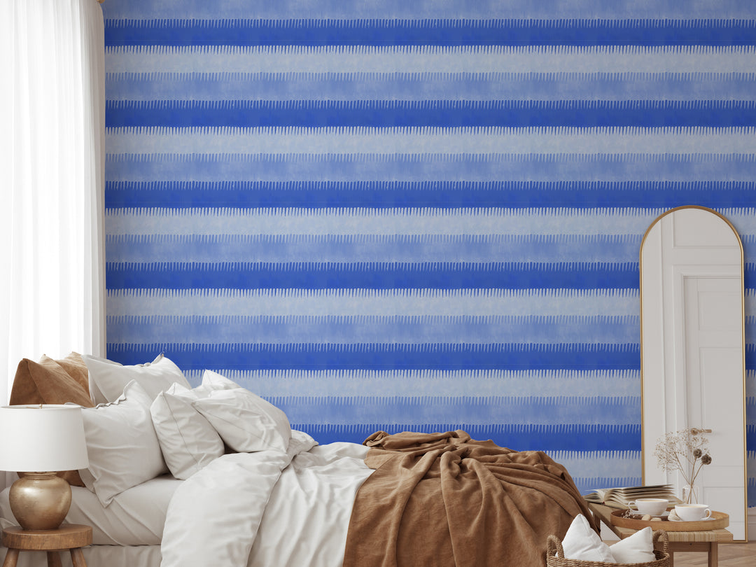 Cabana Stripe - Blues Wallpaper