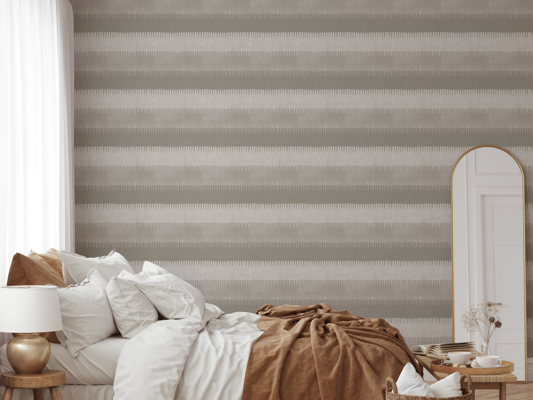 Cabana Stripe - Tans Wallpaper