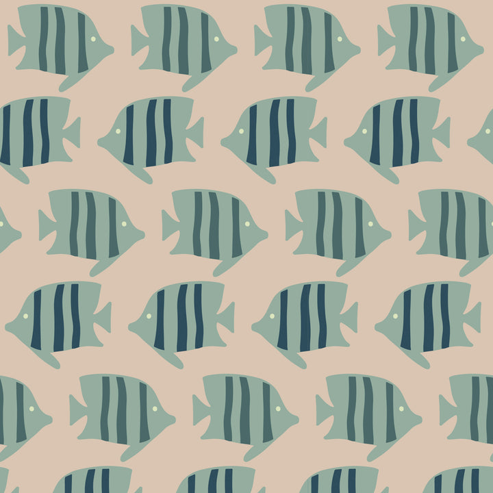 Coastal Fish - Pink Sand Wallpaper