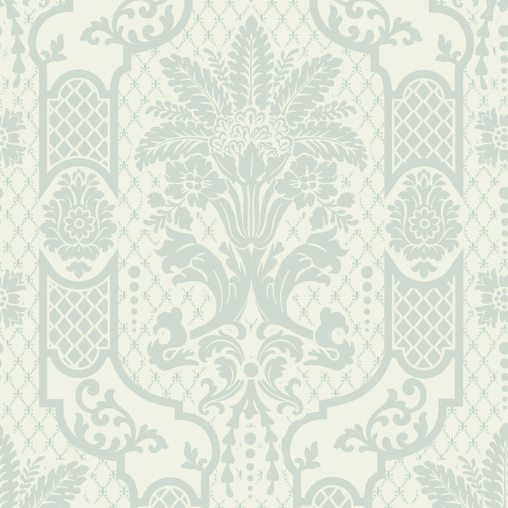 Columnar Bloom - Pale Blue Gray Wallpaper