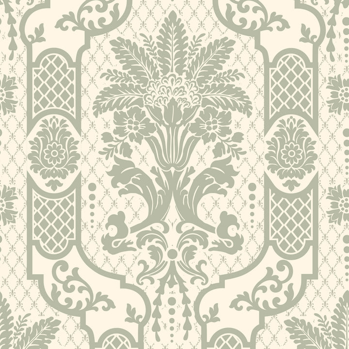 Columnar Bloom - Thyme Green Wallpaper