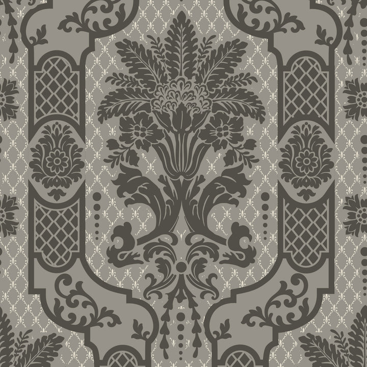 Columnar Bloom - Umber Ink Wallpaper