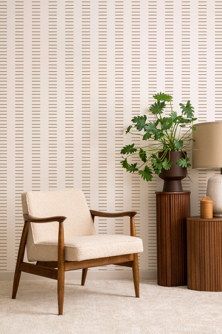 Dashing - Truly Taupe Geometric Wallpaper by Mrs. Paranjape