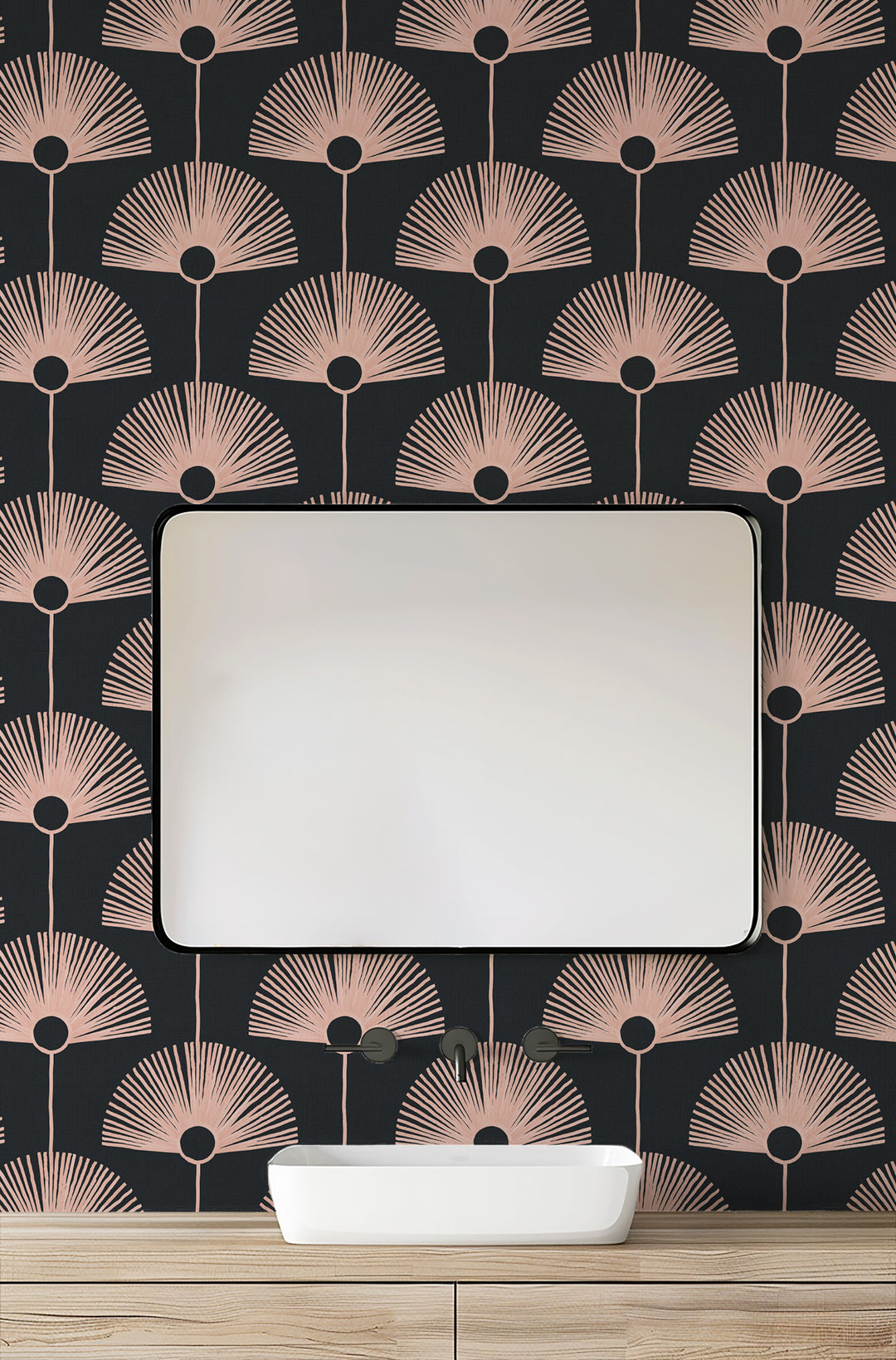 Deco Fan - Blush Wallpaper by Bohemian Bungalow