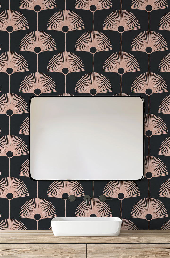 Deco Fan - Blush Wallpaper by Bohemian Bungalow