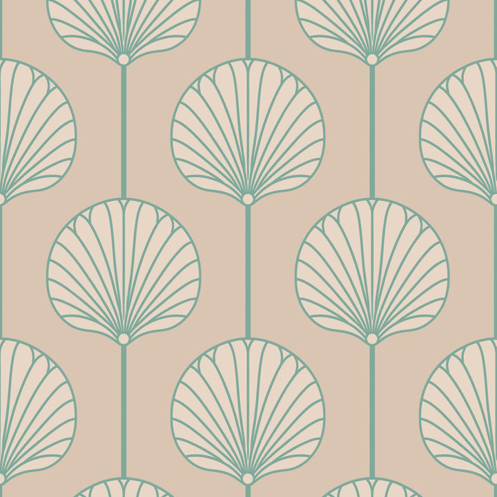 Deco Lily Large - Pink Sand Wallpaper