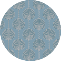 Deco Lily - Sky Blue Wallpaper