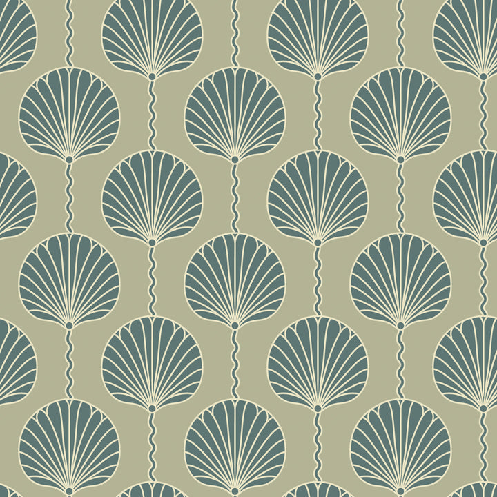 Deco Lily - Tan Brown Wallpaper