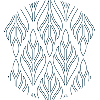 Deco Palm - Sapphire Floral Wallpaper by Bohemian Bungalow