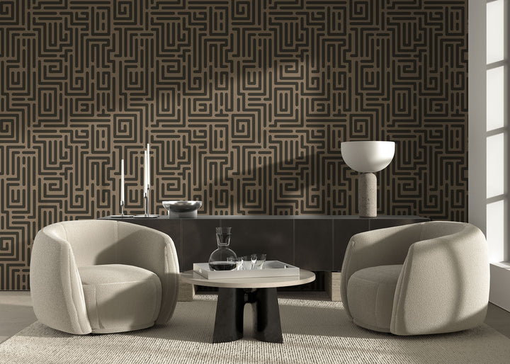 Diallo - Mocha Wallpaper by Sabrina Yvonne
