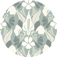 Dragon Flower - Grey/Blue Wallpaper