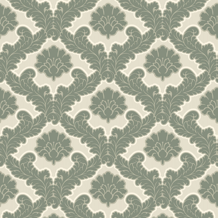 Drawing Room Leaf - Sage Green Wallpaper
