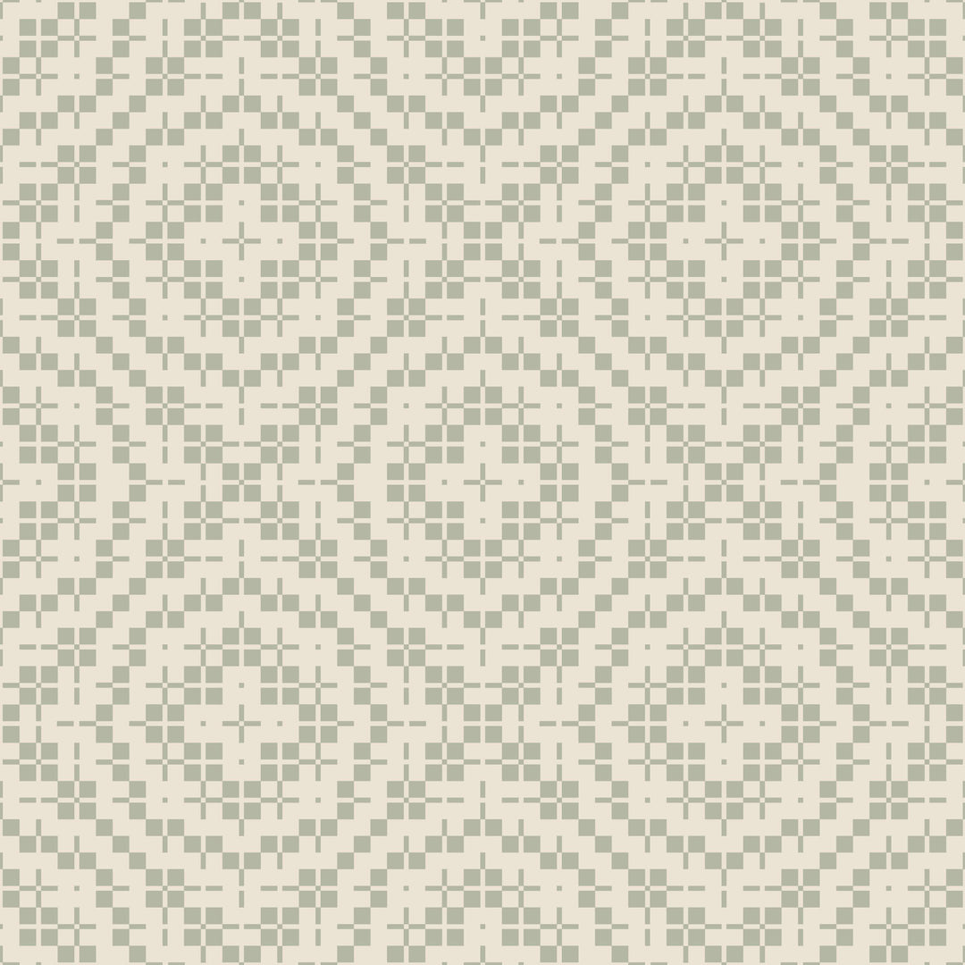 Echo Tile - Parchment Sage Wallpaper