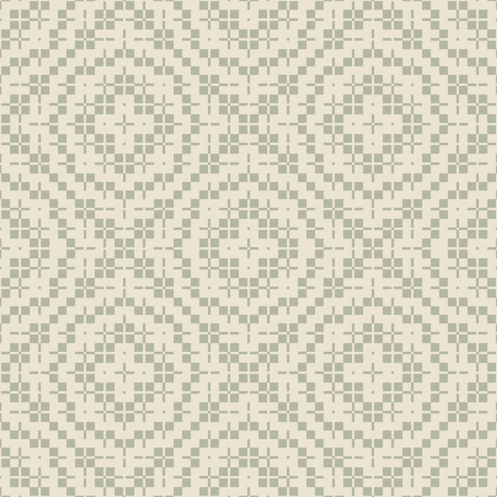 Echo Tile - Parchment Sage Wallpaper