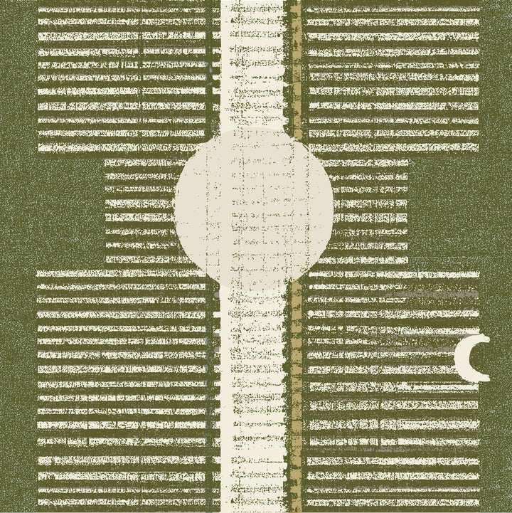 Inyanga - Olive Linen Wallpaper by Forbes Masters
