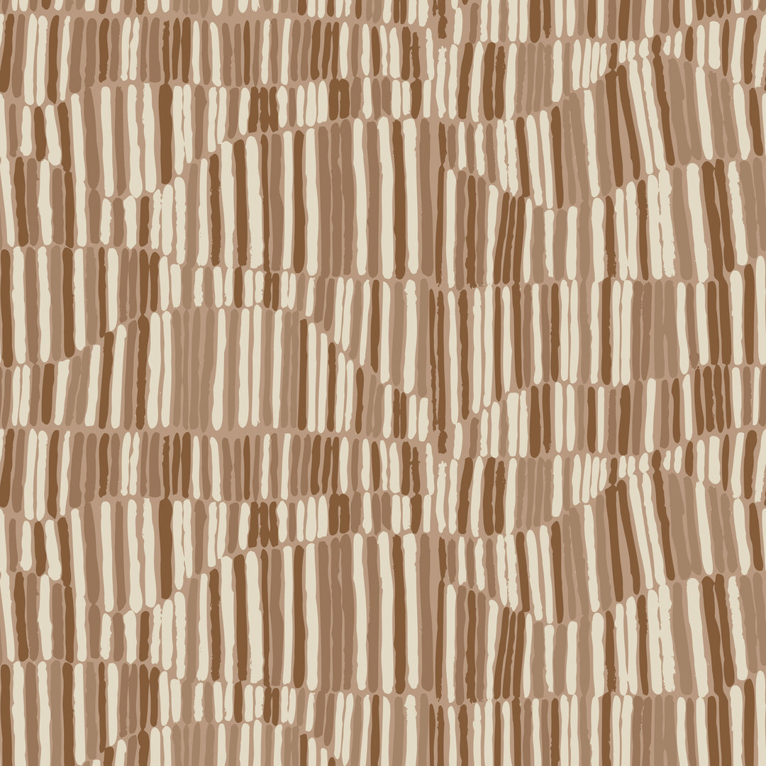 Jamaican Waves - Cocoa Brown Wallpaper by Forbes Masters