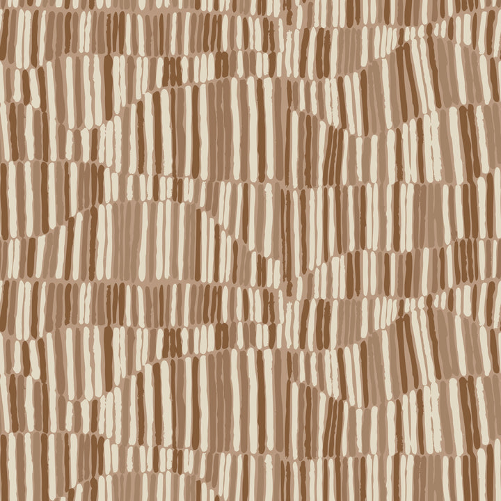 Jamaican Waves - Cocoa Brown Wallpaper by Forbes Masters