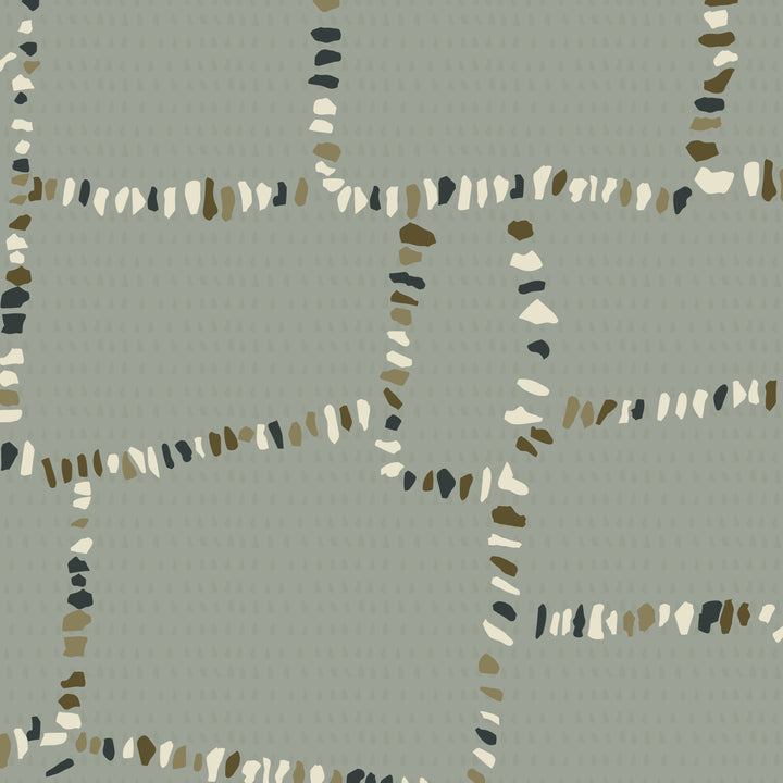 Tulum Ruins - Ash Blue Gray Wallpaper by Forbes Masters