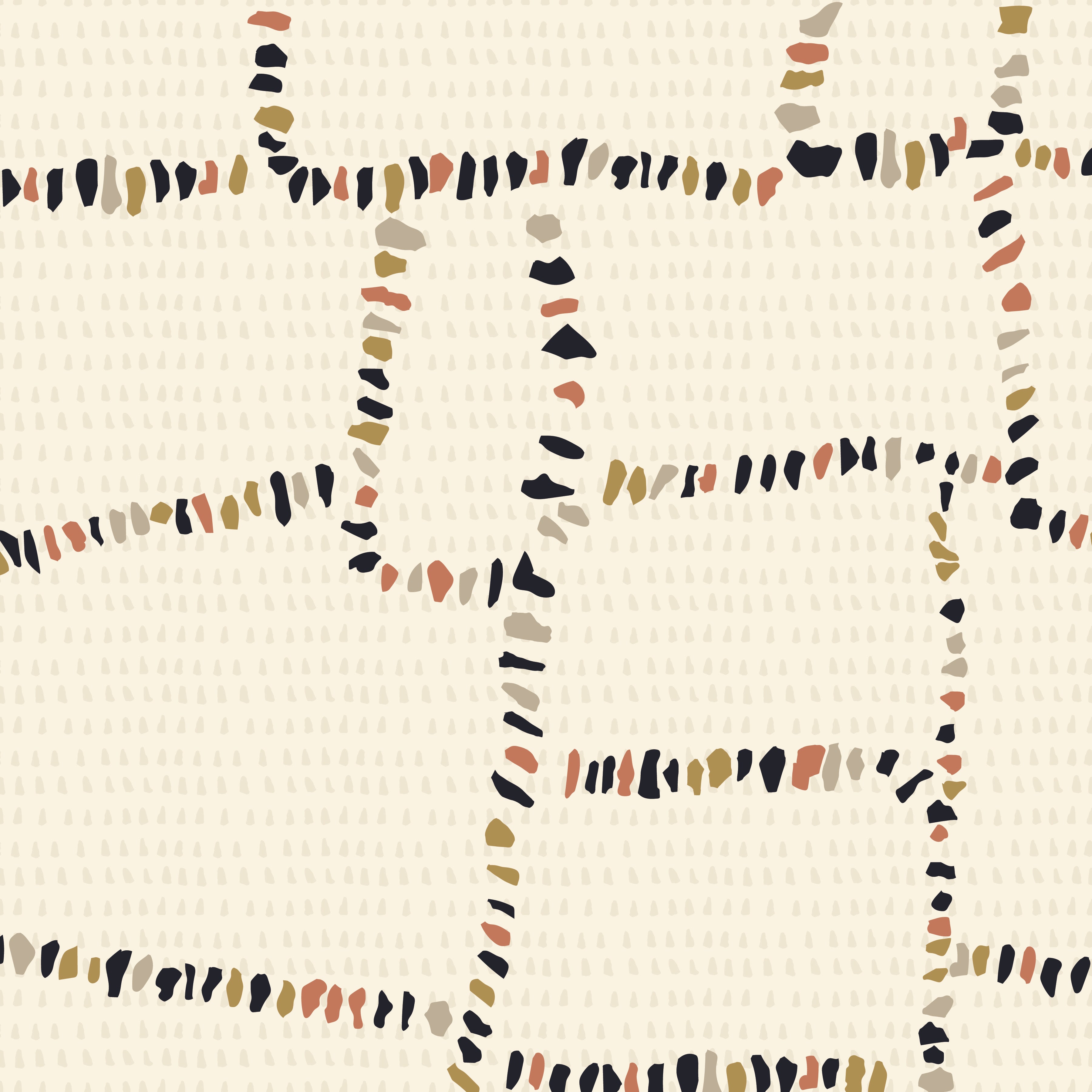 Tulum Ruins - Off White Linen Wallpaper by Forbes Masters – Mitchell Black