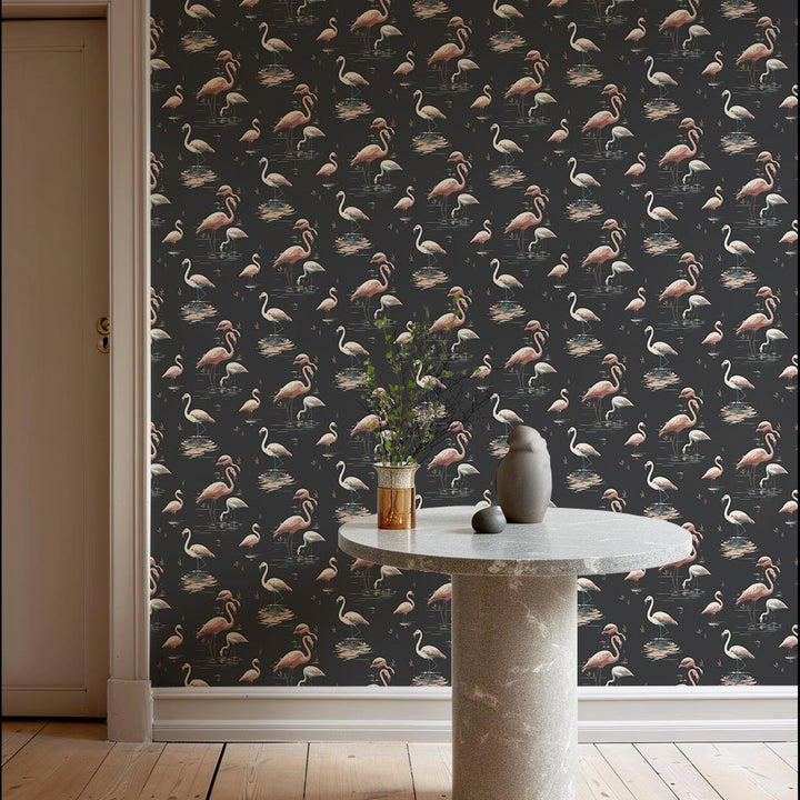 Flamingo - Black Sand Wallpaper