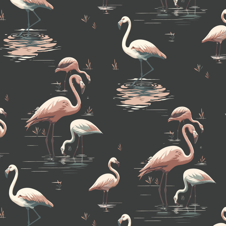 Flamingo - Black Sand Wallpaper