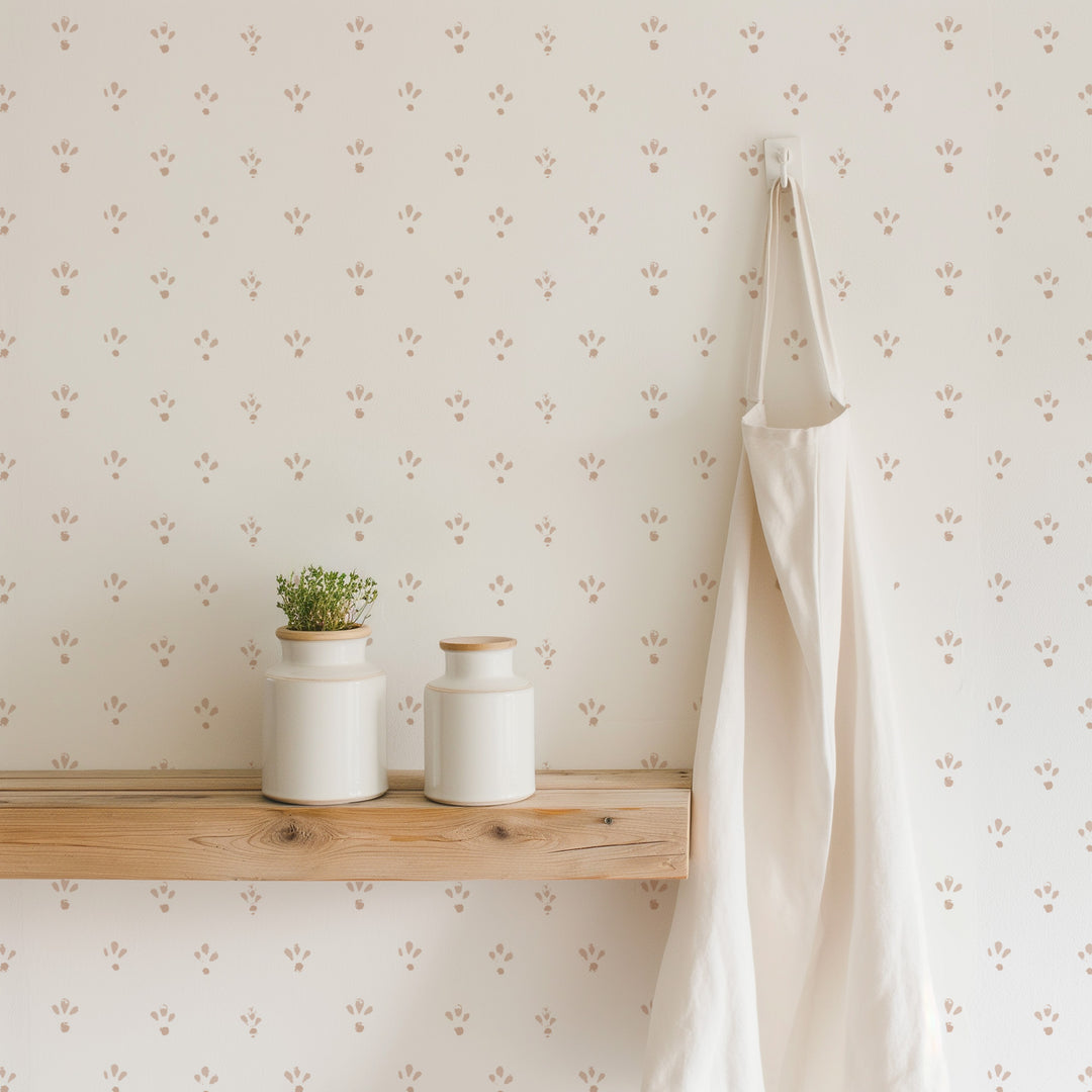 Fleur - Dusty Peach Wallpaper