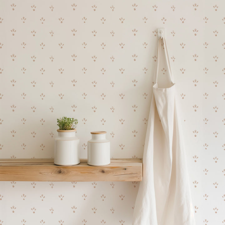 Fleur - Dusty Peach Wallpaper