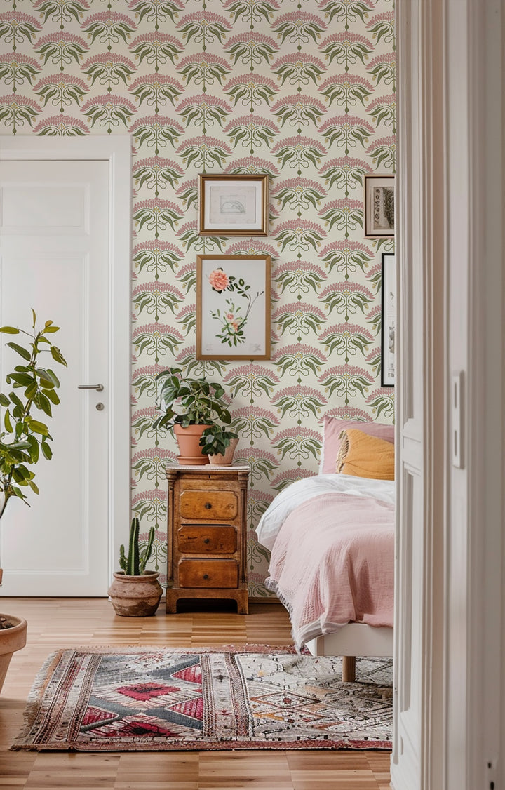 Fleur de Rêve - Linen Floral Wallpaper