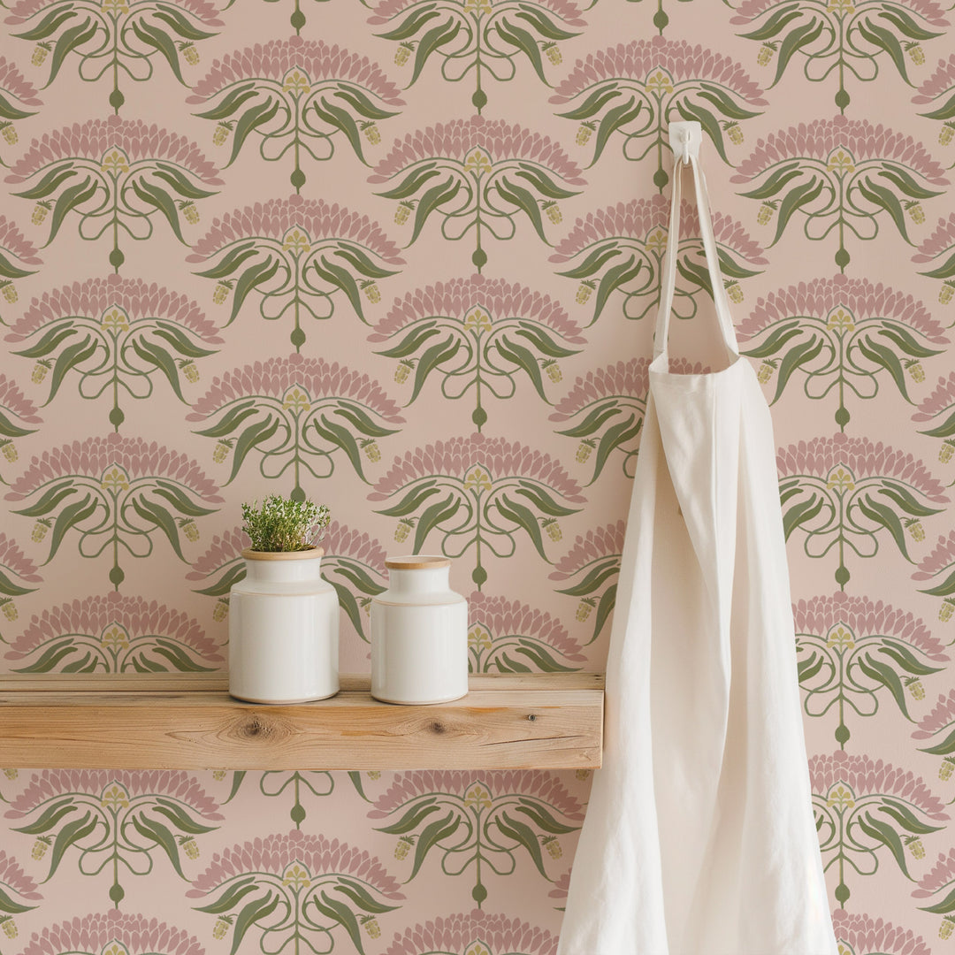 Fleur de Rêve - Petal Pink Floral Wallpaper