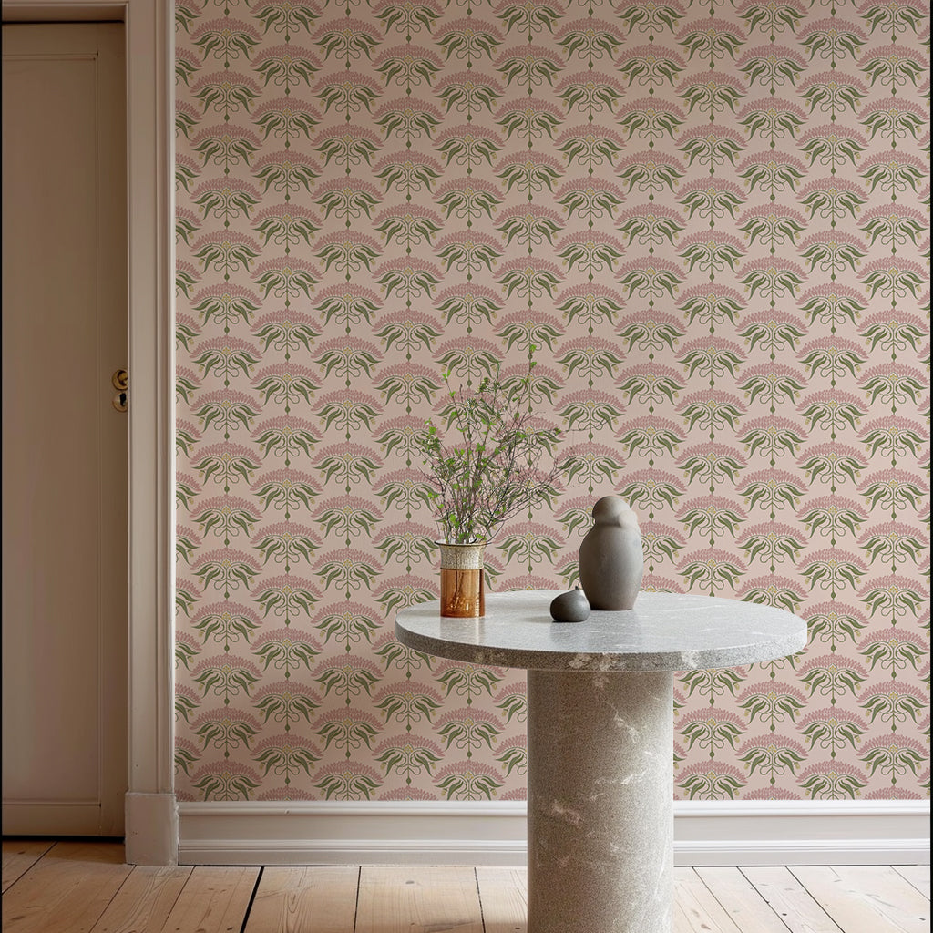 Fleur de Rêve - Petal Pink Floral Wallpaper