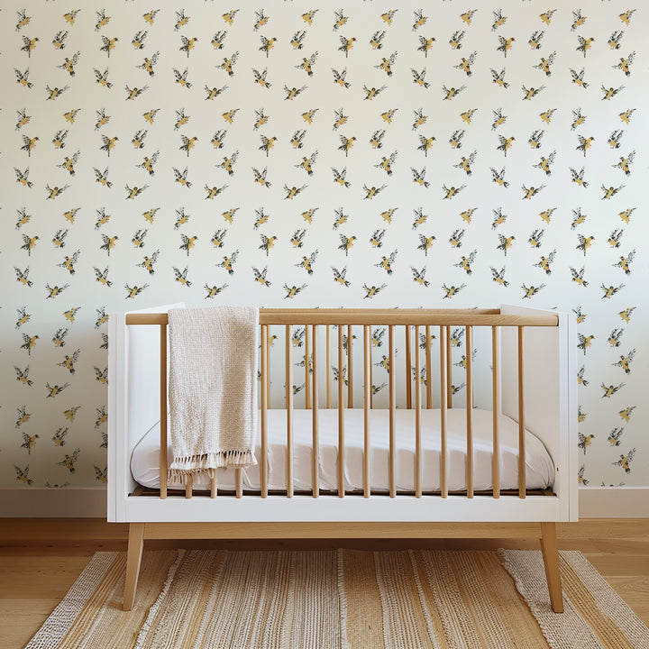 Flight of the Finches - Sketchpad White Wallpaper