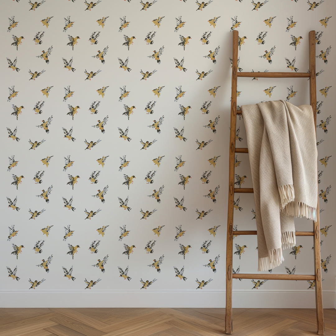 Flight of the Finches - Sketchpad White Wallpaper