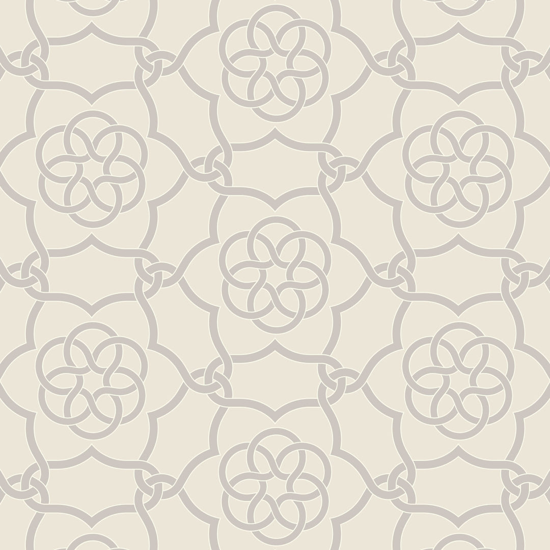 Floret Lattice - Alabaster Wallpaper