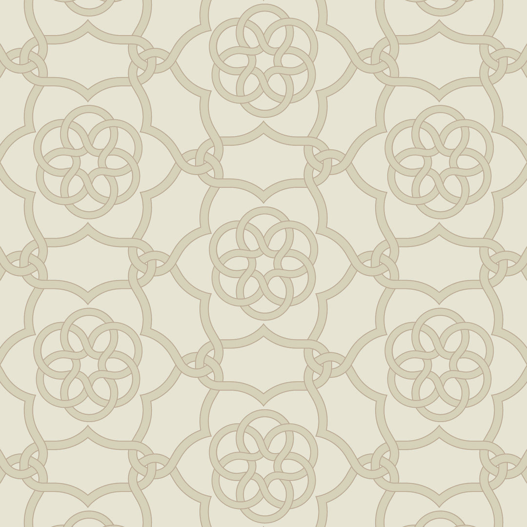 Floret Lattice - Golden Wheat Wallpaper