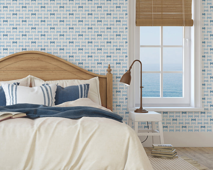 Florida Sand Crab - Blue Wallpaper by Honey + Hank