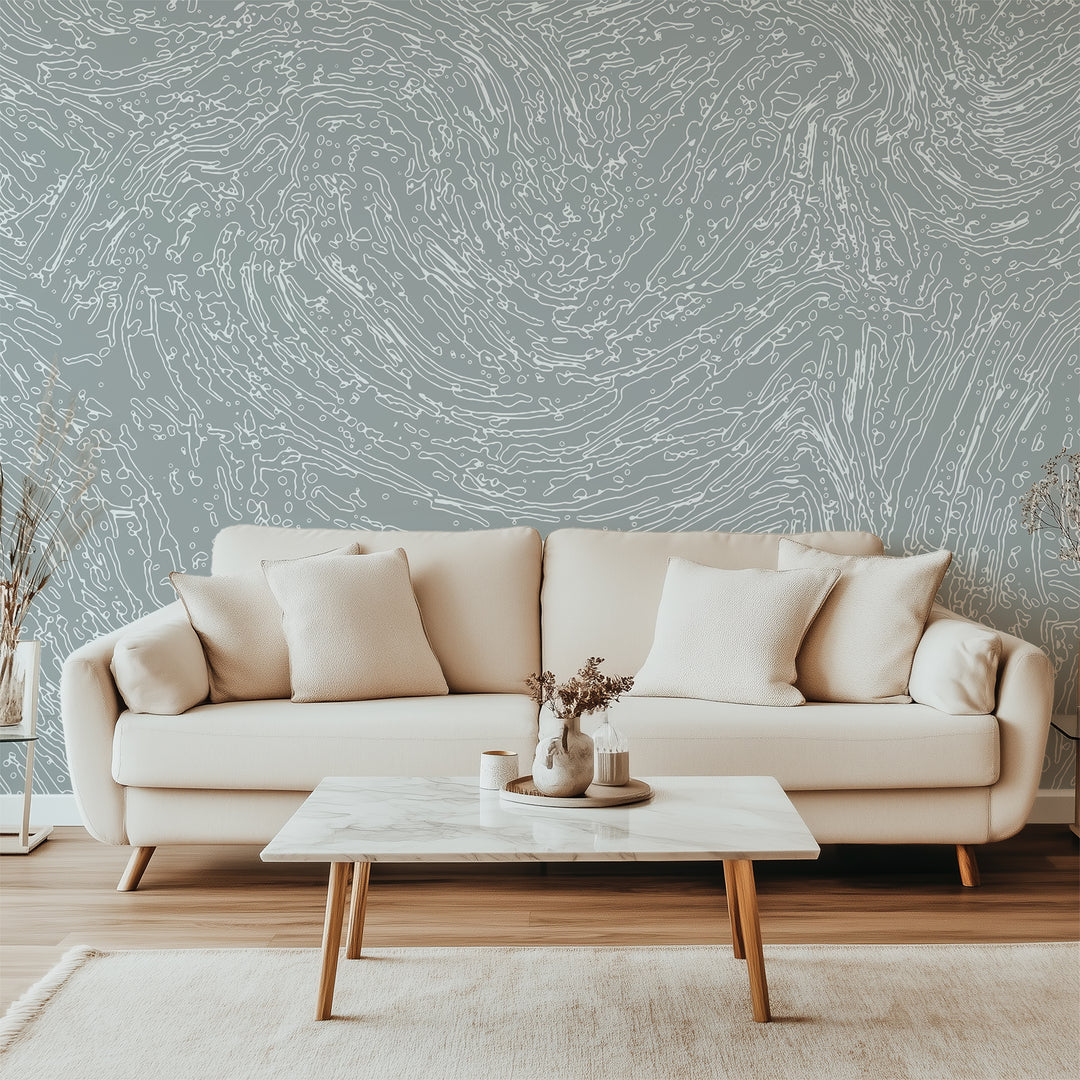 Flow Wall Mural - Graphite