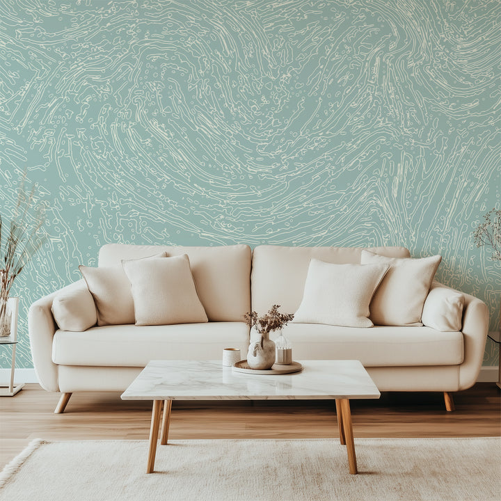 Flow Wall Mural - Seafoam