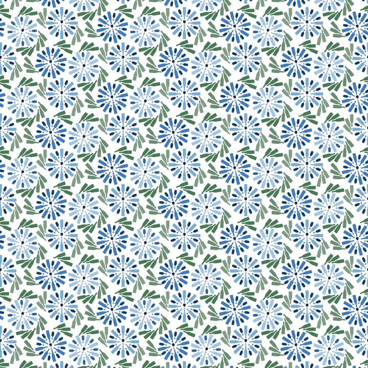Fruit of Wine - Blue Floral Wallpaper by Honey + Hank