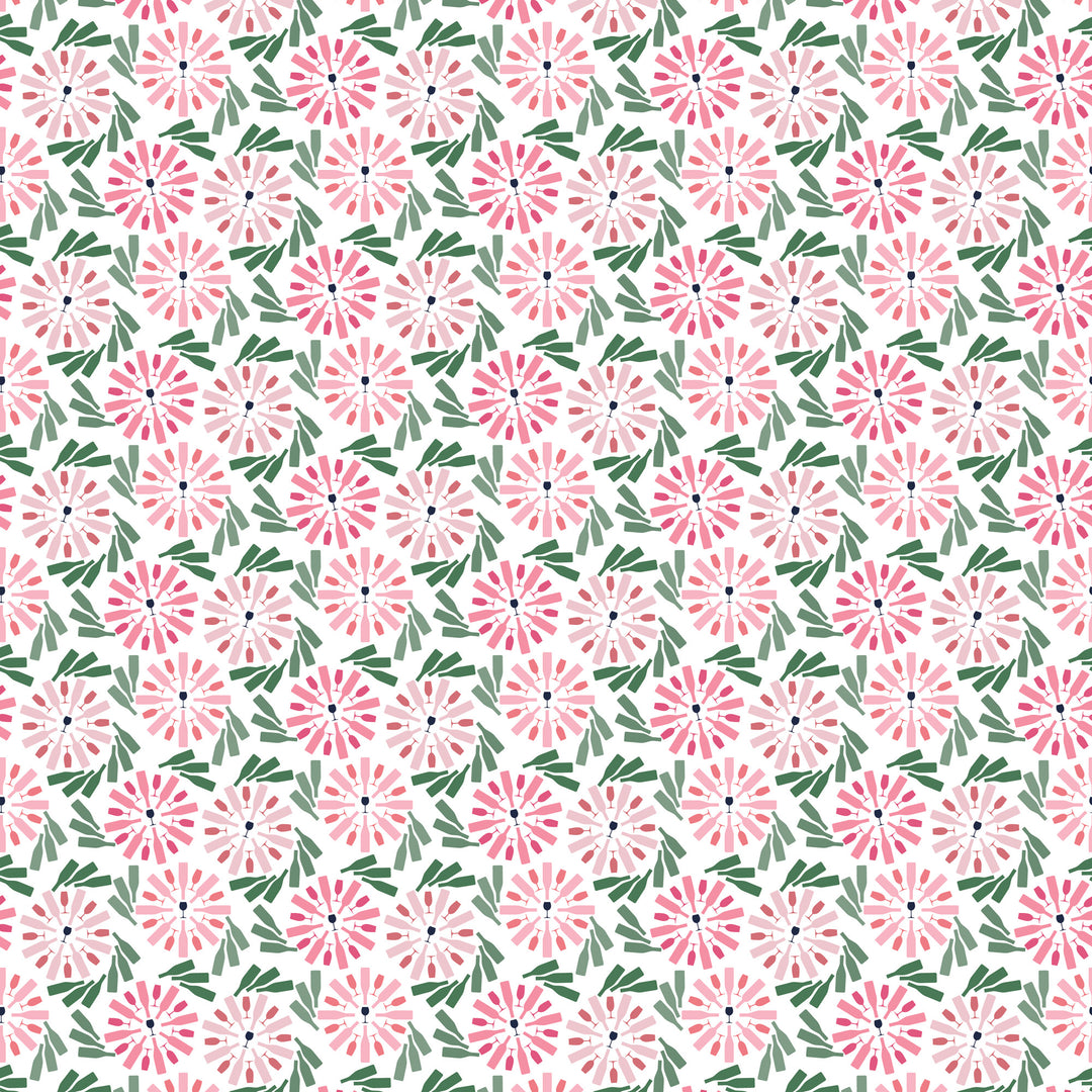 Fruit of Wine - Rosé Floral Wallpaper by Honey + Hank