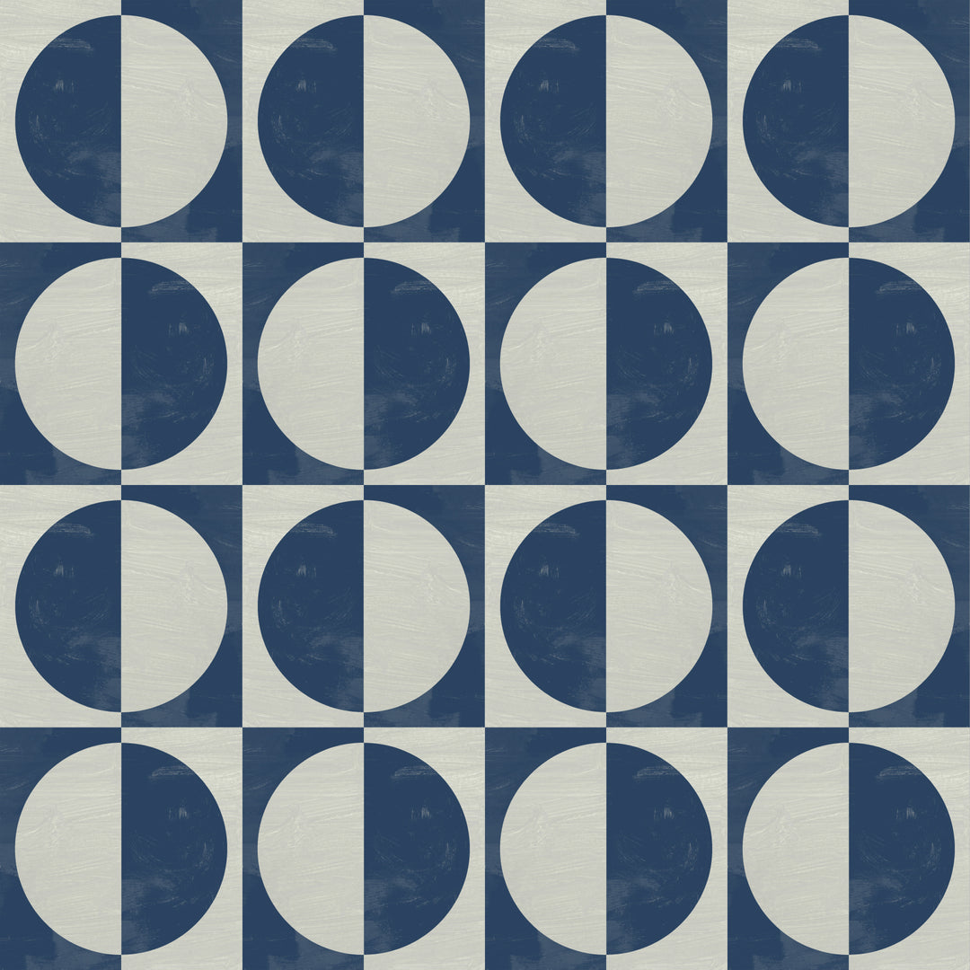 Glass Half Full - Navy Wallpaper by Blessed Little Bungalow