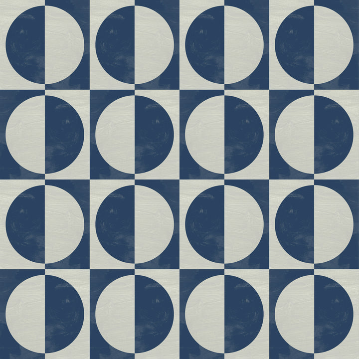 Glass Half Full - Navy Wallpaper by Blessed Little Bungalow