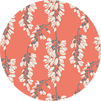 Wisteria Floral - Gray and Yellow Wallpaper