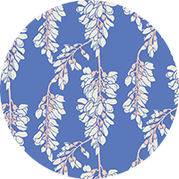 Wisteria Floral - Gray and Yellow Wallpaper