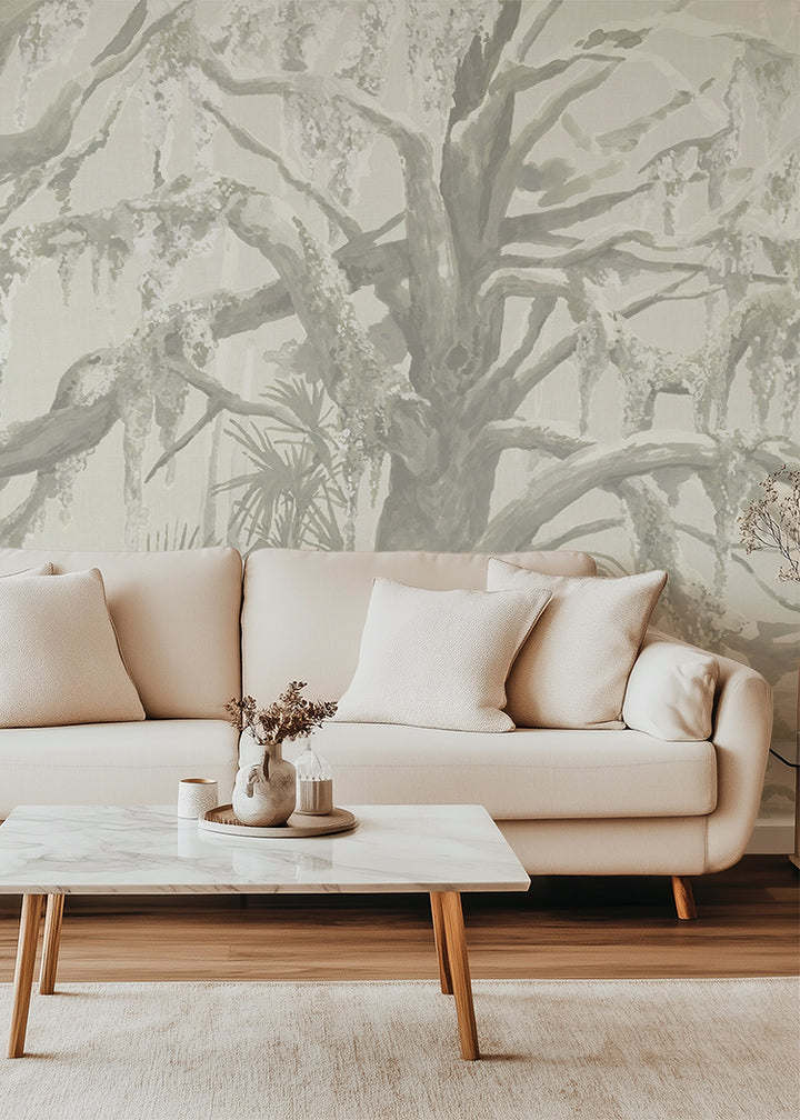 Kiawah Oaks Mural - Beige by Megan Molten