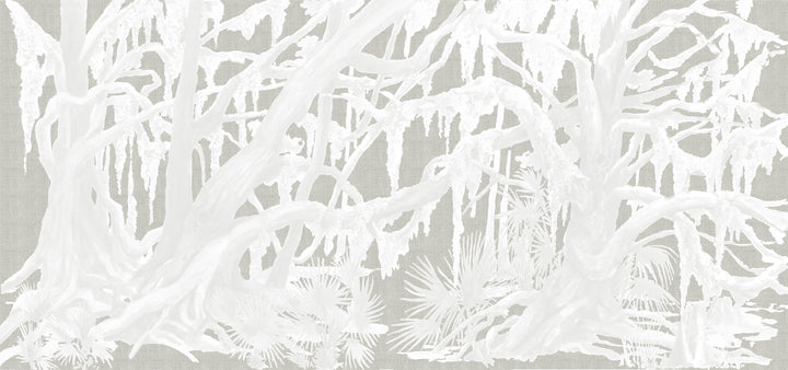 Kiawah Oaks Mural - White Linen by Megan Molten