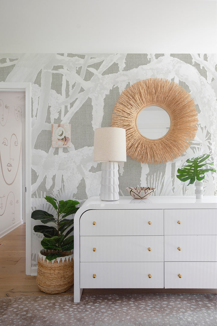 Kiawah Oaks Mural - White Linen by Megan Molten