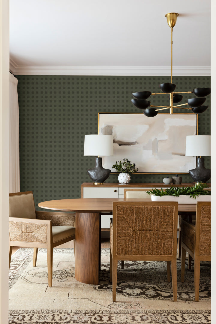Blocked - Olive Shadow Wallpaper by Mrs. Paranjape