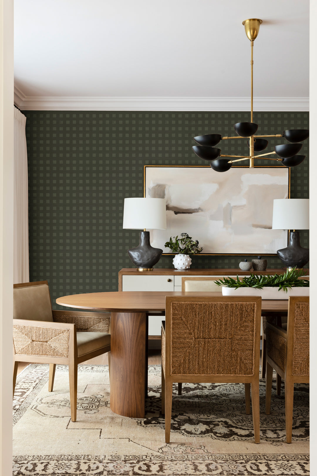 Blocked - Olive Shadow Reverse Wallpaper by Mrs. Paranjape